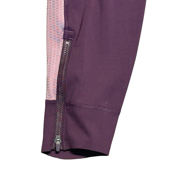 Athleta Allyson Felix Legend Mesh Tight Yoga Leggings Purple Small - Picture 4 of 11